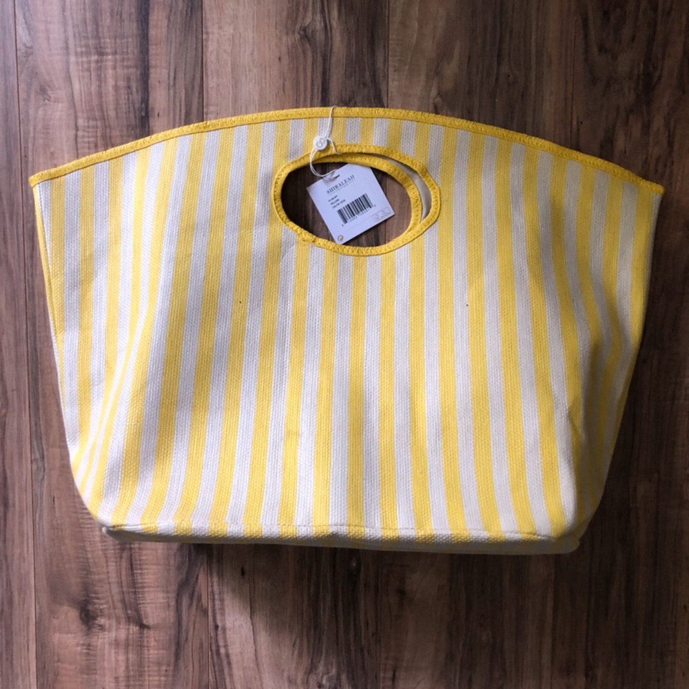 Shiraleah Lolita Yellow Striped Tote - Picture 2 of 13